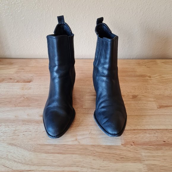 Alexander Wang Anouck Ankle Chelsea Boots Leather 39.5 Eu 9.5 US Rose Gold - Picture 2 of 9